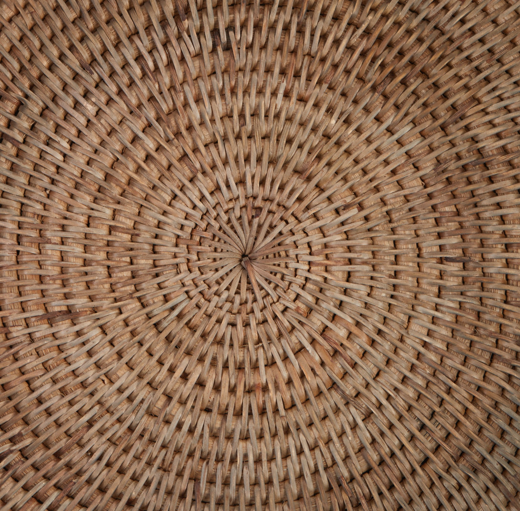 Round Rattan Tray