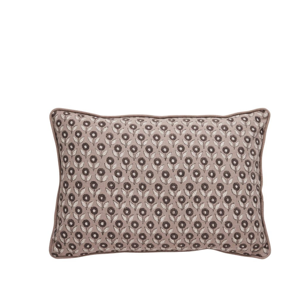 Taupe Patterned Cushion Cover