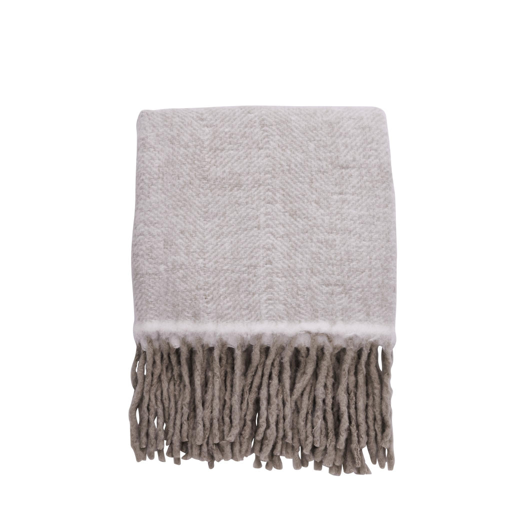 Beige Wool Throw