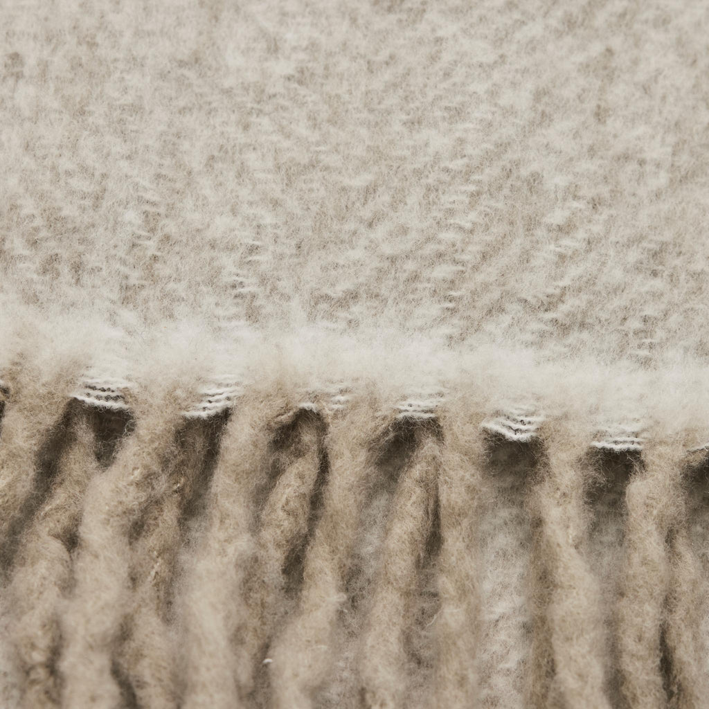 Beige Wool Throw