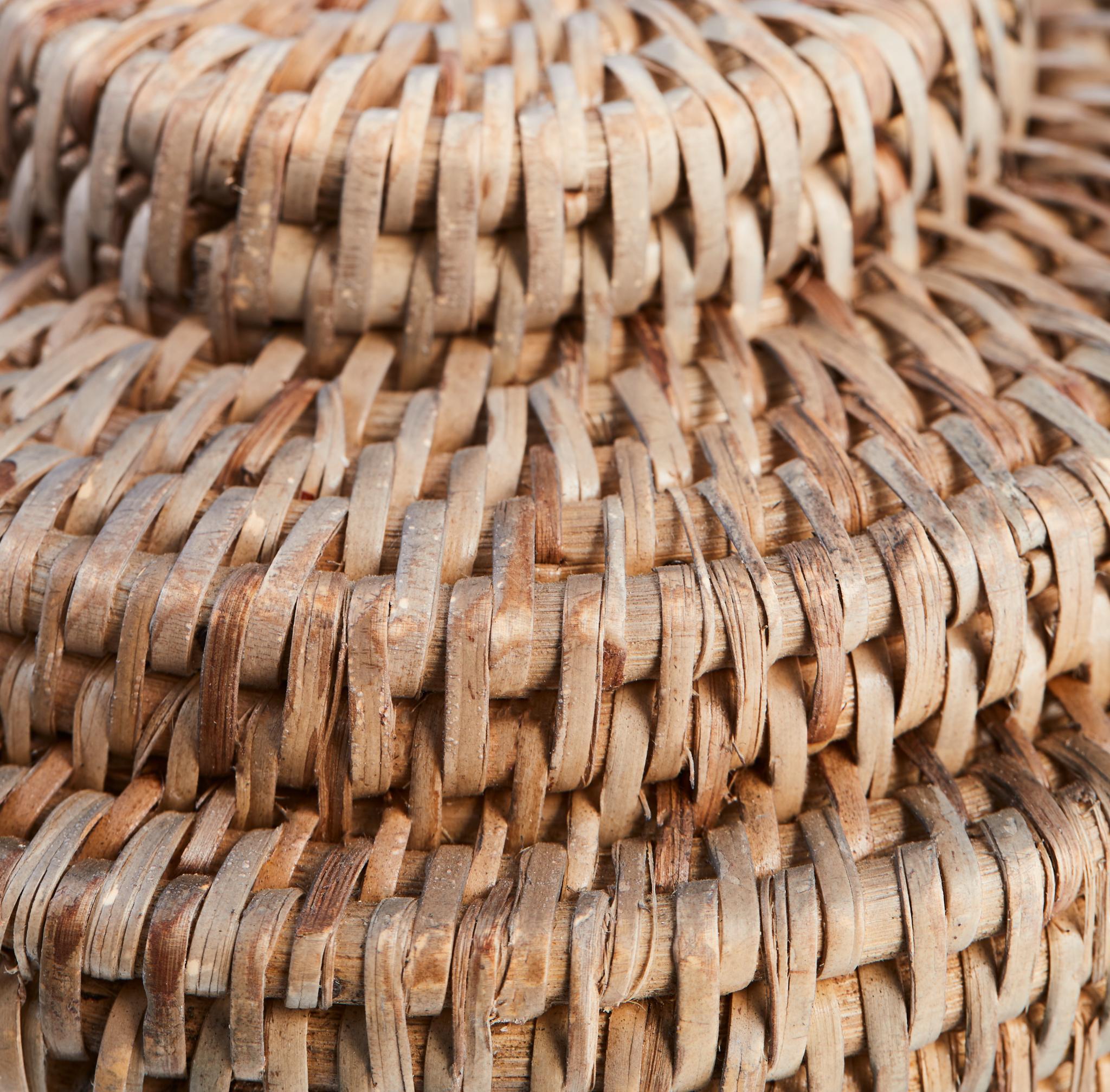 Rattan Ice Bucket with Tongs
