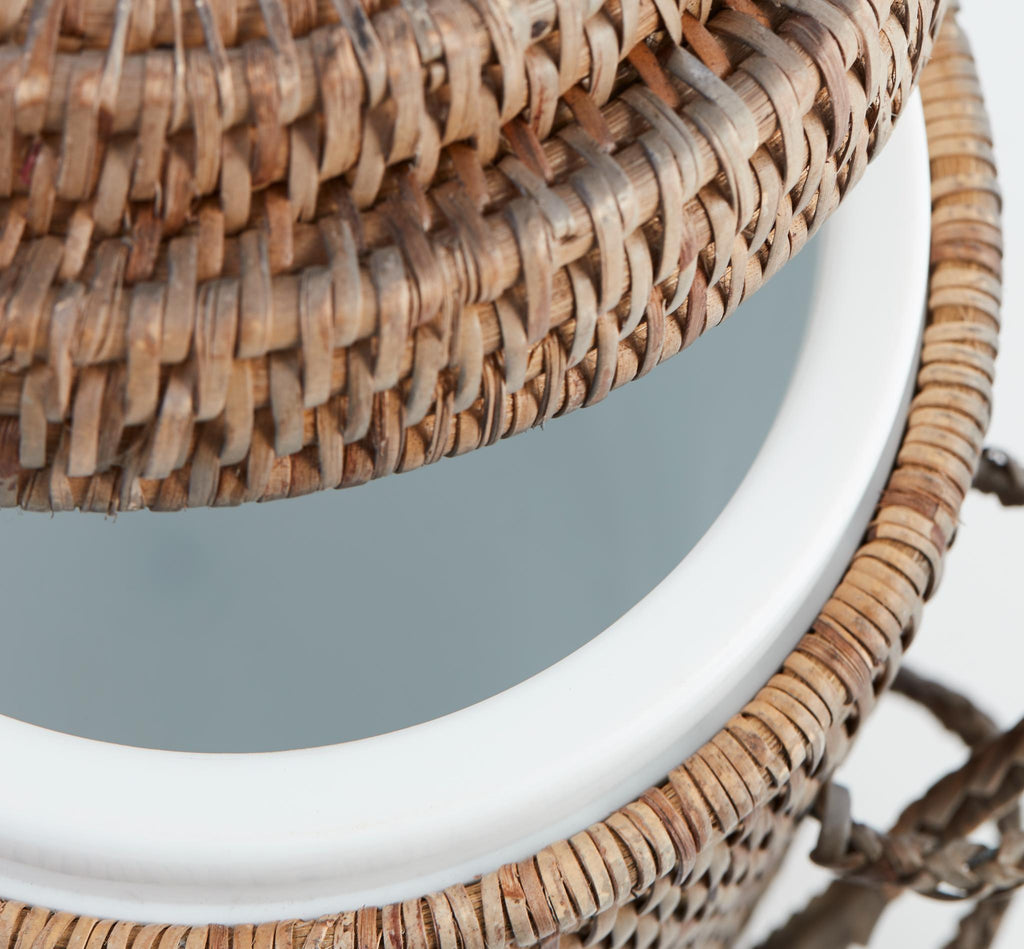 Rattan Ice Bucket with Tongs