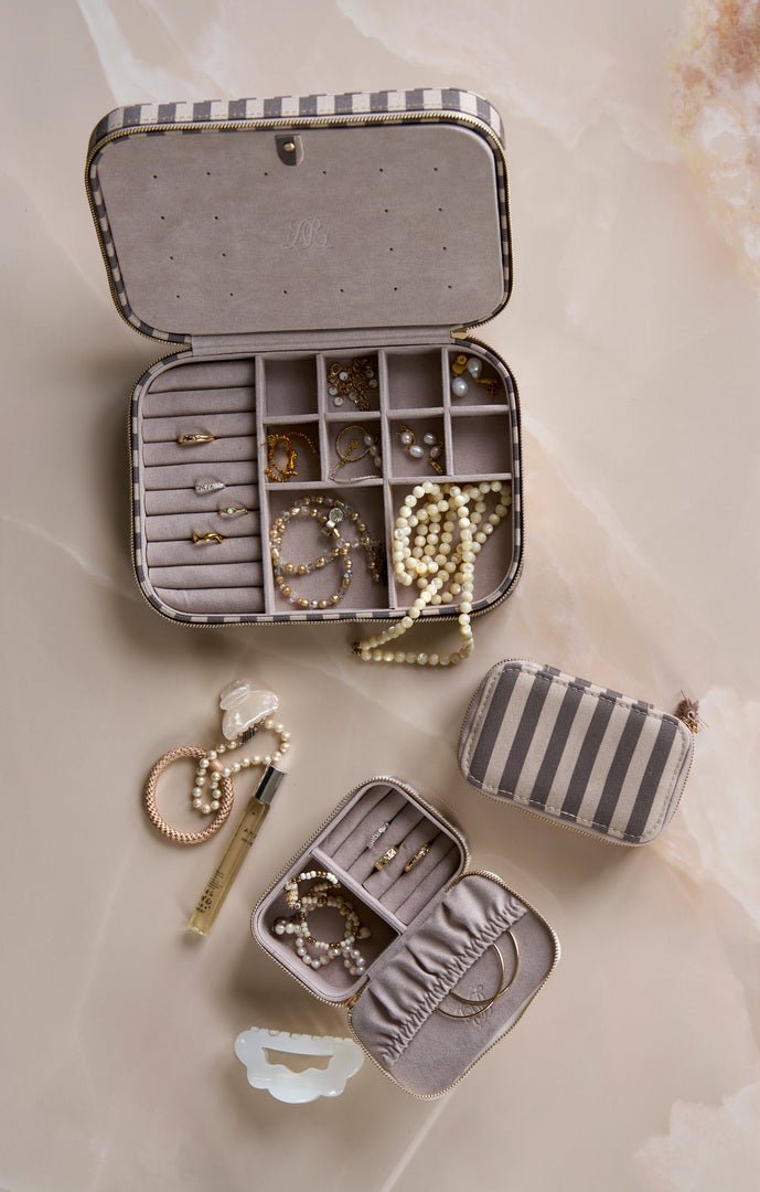 Brown Striped Jewellery Box - AtHolm